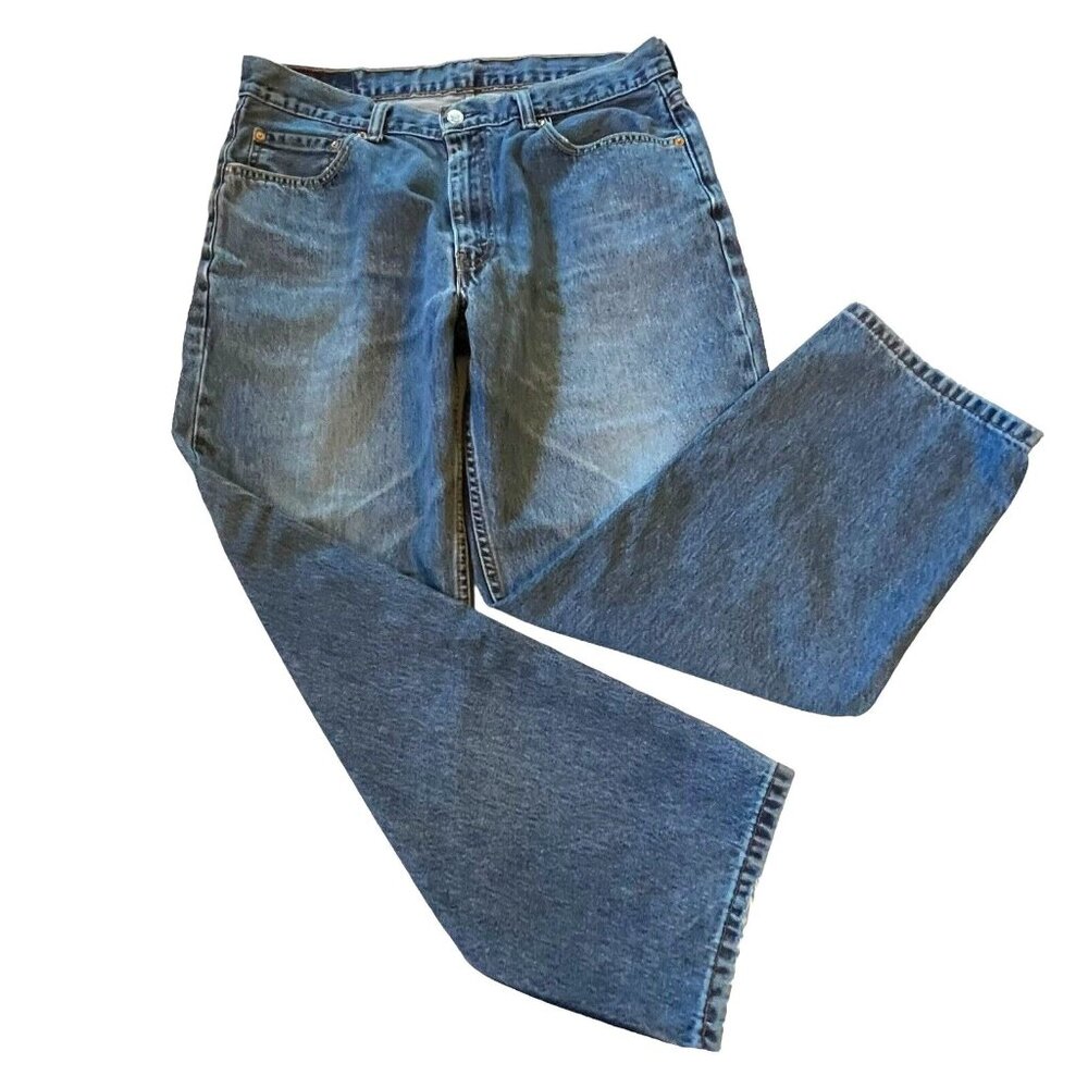Levi Strauss 550 Mens Blue Jeans Size 36 x 30 5 pocket Classic Medium Wash Pants